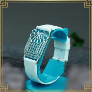 Sky Blue Wrist Watch Style Rose Gold Plated Bracelet - Perfect Gift For Her