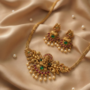 Multicolor Alloy Premium Earring & Necklace Set | South Indian Jewellery