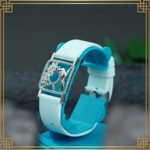 Sky Blue Wrist Watch Style Rose Gold Plated Bracelet - Perfect Gift For Her