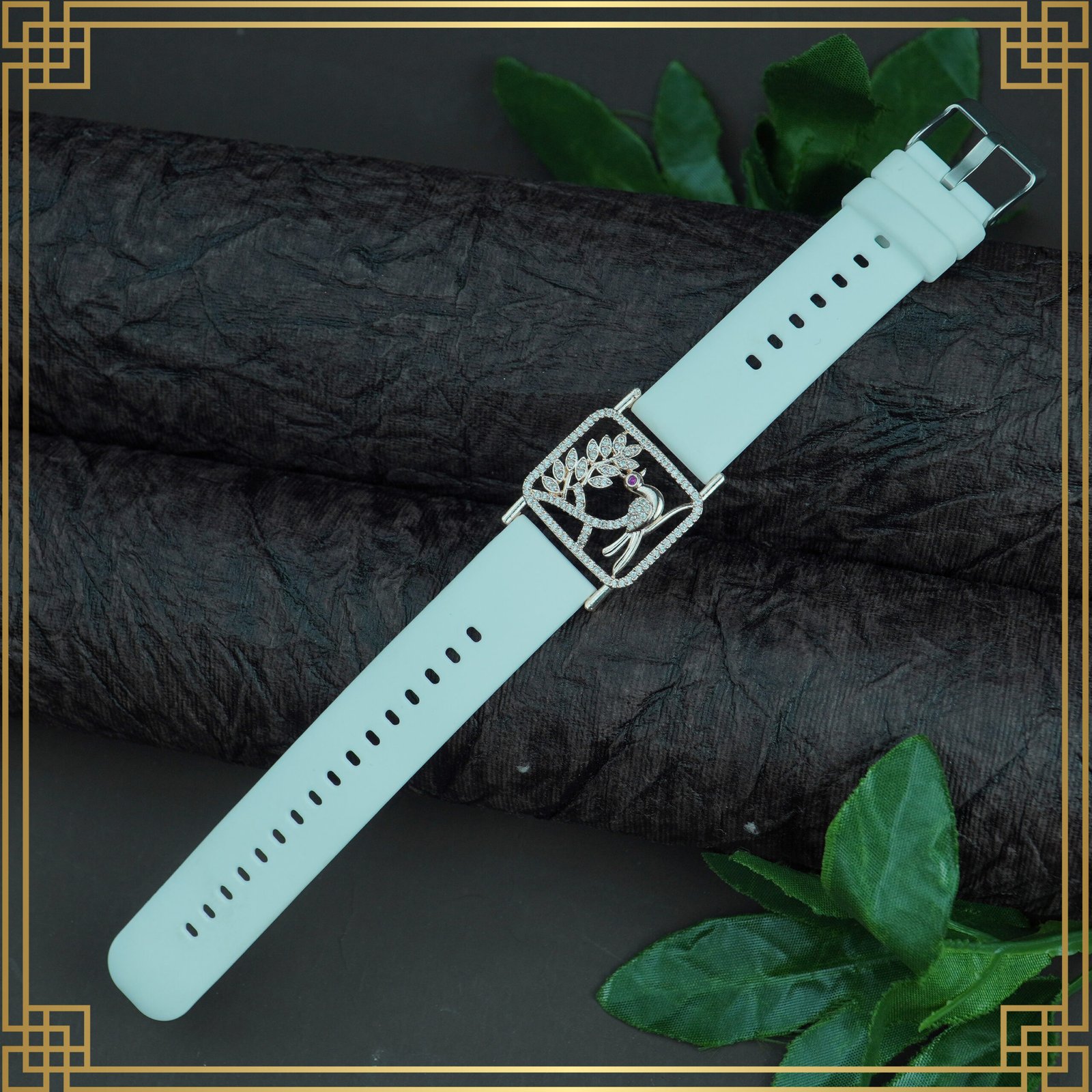 351sIHdz_NFV46JRG36_2025-01-07_2.jpg Sky Blue Wrist Watch Style Rose Gold Plated Bracelet – Perfect Gift For Her