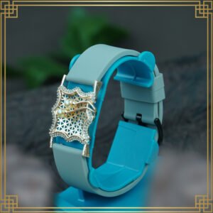 Blue Wrist Watch Style Rose Gold Plated Bracelet - Perfect Gift For Her