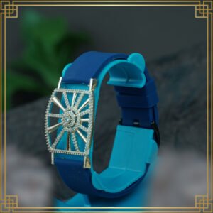 Navy Blue Wrist Watch Style Rose Gold Plated Bracelet - Perfect Gift For Her