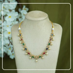 Rangika Necklace  Premium Brass AD Stone Necklace from the Divine Festive Collection