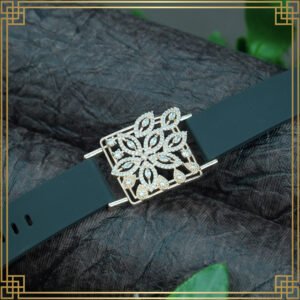Dark Green Wrist Watch Style Rose Gold Plated Bracelet – Perfect Gift For Her