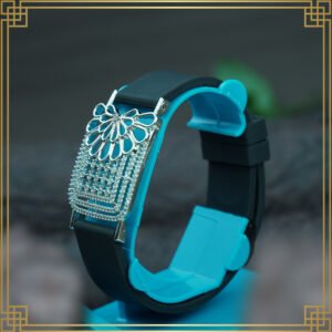 Dark Green Wrist Watch Style Rose Gold Plated Bracelet - Perfect Gift For Her