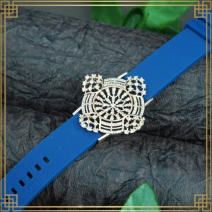 Navy Blue Wrist Watch Style Rose Gold Plated Bracelet – Perfect Gift For Her