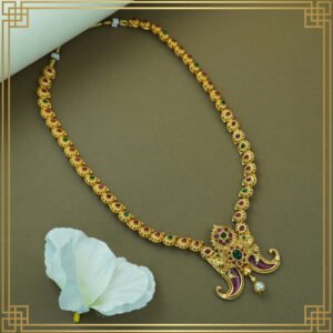 Multicolor Alloy Premium Long, Earring & NecklaceCombo Set| South Indian Jewellery