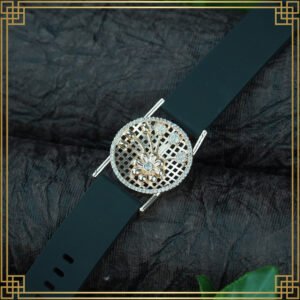 Dark Green Wrist Watch Style Rose Gold Plated Bracelet – Perfect Gift For Her