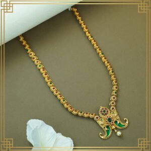 Multicolor Alloy Premium long Earring &Necklace Combo Set| South Indian Jewellery