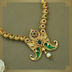 Multicolor Alloy Premium long Earring &Necklace Combo Set| South Indian Jewellery