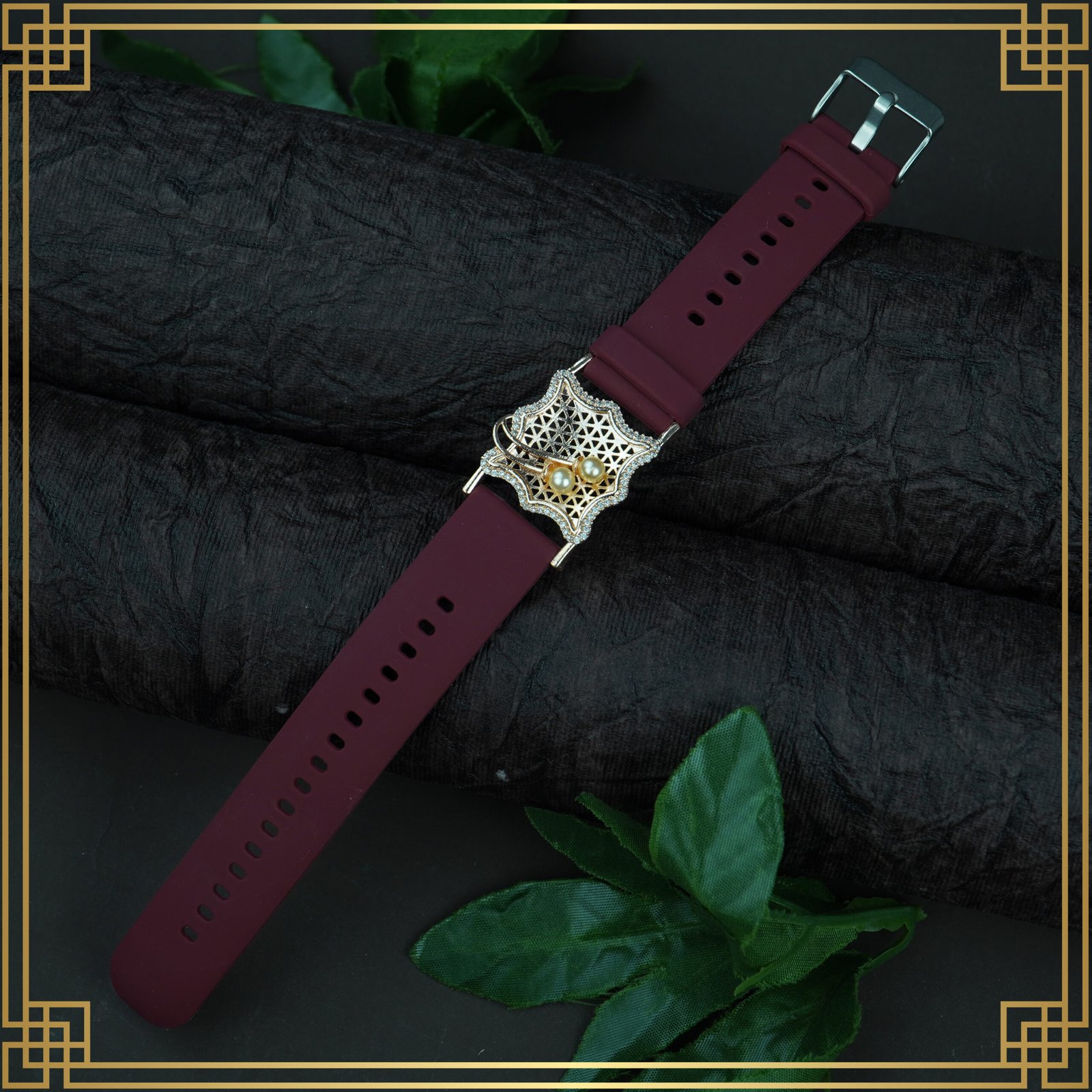 YqHjIcX_OXUG86ONXC_2025-01-07_2.jpg Red Wrist Watch Style Rose Gold Plated Bracelet – Perfect Gift For Her
