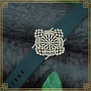 Dark Green Wrist Watch Style Rose Gold Plated Bracelet – Perfect Gift For Her