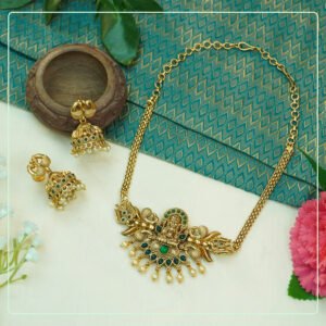 Multicolor Alloy Premium Earring & Necklace Set | South Indian Jewellery