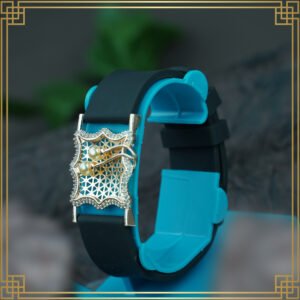 Dark Green Wrist Watch Style Rose Gold Plated Bracelet - Perfect Gift For Her