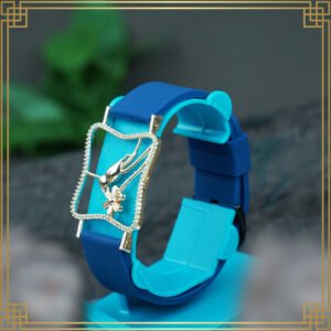 Navy Blue Wrist Watch Style Rose Gold Plated Bracelet - Perfect Gift For Her