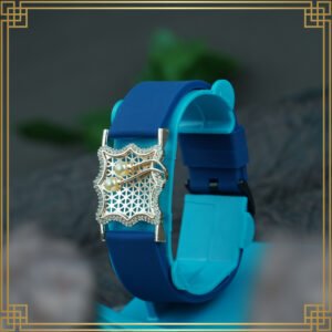 Navy Blue Wrist Watch Style Rose Gold Plated Bracelet - Perfect Gift For Her