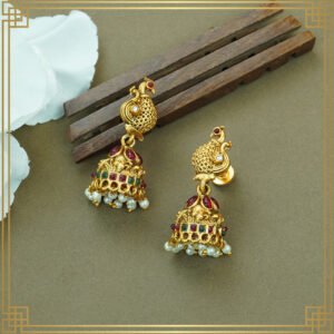 Multicolor Alloy Premium long , Earring & Necklace Combo Set | South Indian Jewellery
