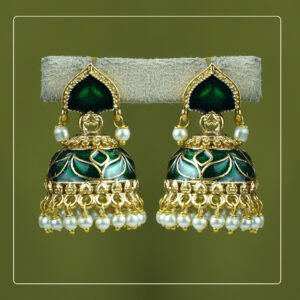 Jivika Jhumka | Palakka Design Temple Jewellery