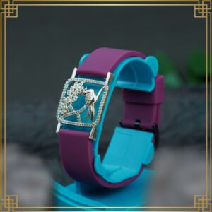 Red Wrist Watch Style Rose Gold Plated Bracelet - Perfect Gift For Her