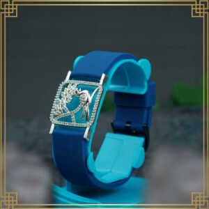 Navy Blue Wrist Watch Style Rose Gold Plated Bracelet - Perfect Gift For Her