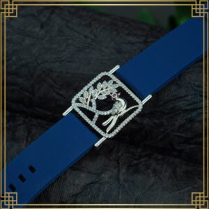 Navy Blue Wrist Watch Style Rose Gold Plated Bracelet – Perfect Gift For Her