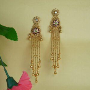 Kashmiri Floral Tassel Earrings