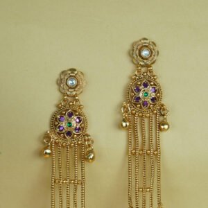 Kashmiri Floral Tassel Earrings
