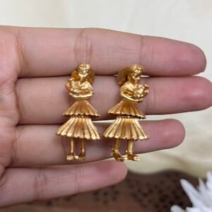 Nritya Antique Jhumka Earrings