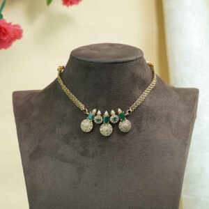 Emerald Coin Drop Necklace