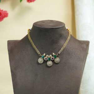 Emerald Ruby Coin Necklace