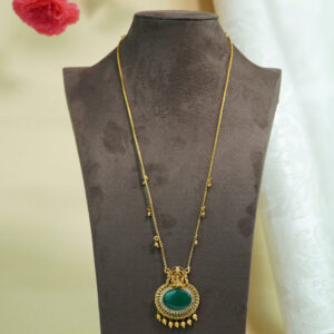 Lakshmi Emerald Pendant Necklace