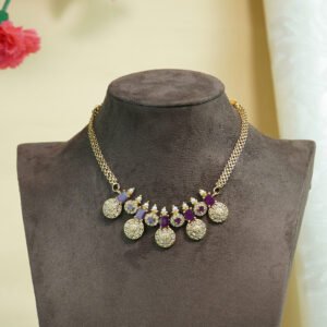 Ruby Coin Charm Necklace