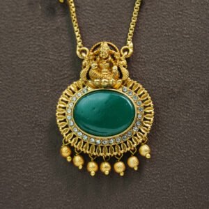Lakshmi Emerald Pendant Necklace