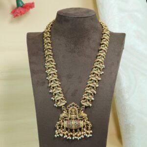 Shreelakshmi Bridal Long Haram | Kemp Stone Pearl Work Festive Mala