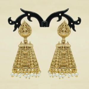 Gopika Gopuram Lakshmi Jhumka | Trending Temple Design | White