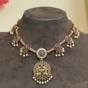 Muktamala Pearl Necklace Set | South Indian Jewellery | Multicolour