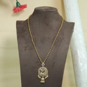Mayuri Peacock Pendant Set | Premium Brass AD Stone