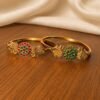 Thiruvonam Temple Kada | Kemp Stone Peacock Design | Pair